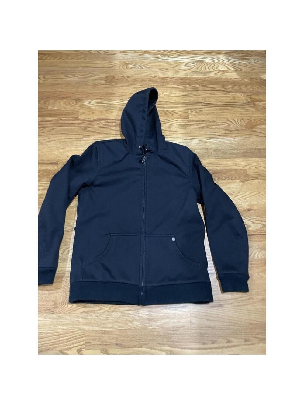 Men’s Harley Davidson Black Full Zip Hooded Jacket Slim For Size L Large